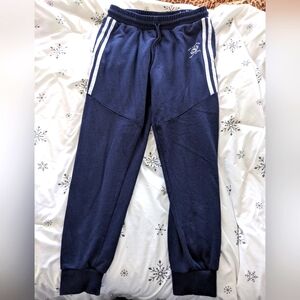 Ardene Womens Preppy Varsity Sweat Pants With Crest - Size US L